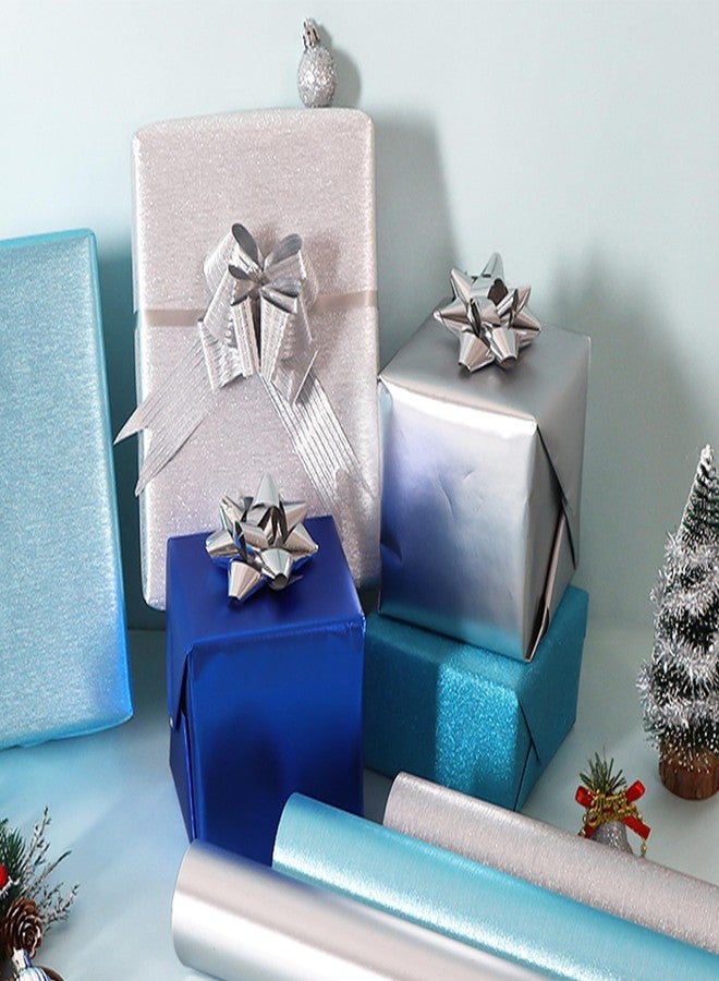 بيشيدا لفة ورق تغليف هدايا بلون وردي فاقع من بيشيدا، ورق تغليف هدايا معدني غير لامع بلون موحد لعيد الميلاد وحفلات الزفاف والتخرج وأعياد الميلاد (17 بوصة × 32.8 قدم) - Image 3